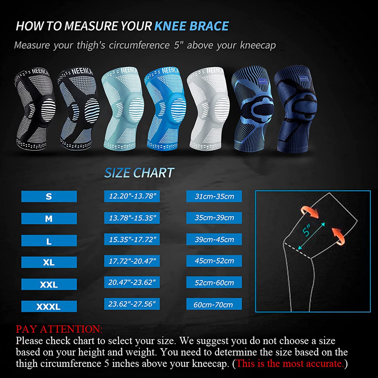 NEENCA Knee Brace Support with - Mountain Biking Knee Pads recension och pris